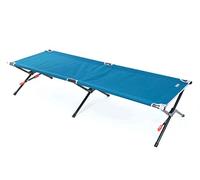 Rio Brands Lit de camp pliable avec sac de transport - 190 x 70 x 37 cm - Bleu - Lit de camping pliable et chaise longue pour festivals, camping et voyages