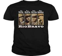 Rio Bravo Dean Martin John Wayne Walter Brennan G Star T Shirt S Damens pour Men's Et Femme 100% Coton Blanc Jaune Black Rouge Black XXL