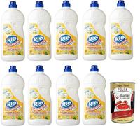 Rio Casa Mia +Igiene Sapone e Alcool Multiuso Agrumi di Sicilia Nettoyant pour sols et surfaces Agrumes de Sicile 9 x 1250 ml + Italian Gourmet polpa 400 g