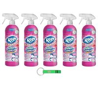 Rio Casamia Casa e Bucato Lot de 5 sprays d'eau de Javel parfumés pour la maison et le linge avec effet dégraissant et éclaircissant 750 ml + porte-clés Beni Culinari