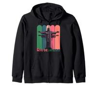 Rio De Janeiro Brésil Retro Beach Statue brésilienne Sao Paulo Sweat à Capuche