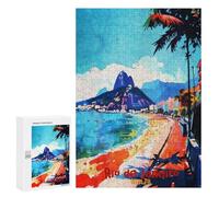 Rio De Janeiro Lot de 300 puzzles pour adultes 300 pièces Art Jeu d'ingéniosité analyse et logique 300 pièces