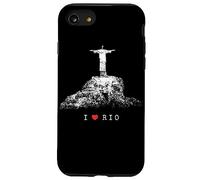 Rio de Janeiro Skyline Statue de Jésus-Christ J'aime Brésil Coque pour iPhone SE (2020) / 7 / 8