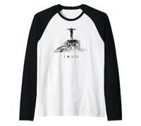 Rio de Janeiro Skyline Statue de Jésus-Christ J'aime Brésil Manche Raglan