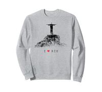 Rio de Janeiro Skyline Statue de Jésus-Christ J'aime Brésil Sweatshirt