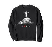 Rio de Janeiro Skyline Statue de Jésus-Christ J'aime Brésil Sweatshirt