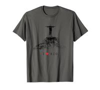 Rio de Janeiro Skyline Statue de Jésus-Christ J'aime Brésil T-Shirt