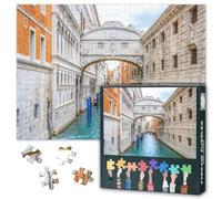 Rio di Palazzo Puzzles Adultes 1000 Blocs, Puzzle Pont Soupir, Italien Ponte dei Sospiri Puzzles Adultes Jeu ou Jouets, Convient aux Amis Âgés 50 x 70 cm