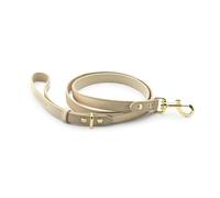 Rio Laisse pour chien en cuir vegan Doré 1,2 m