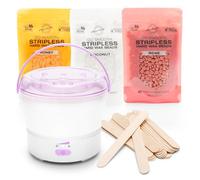 Rio Le chauffe-cire dure Go Smooth comprend 3 sacs de 100 g de perles de cire dure sans rayures : rose, miel et noix de coco.