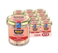 RIO MARE - Filets de Thon MSC Huile d'Olive et Piment - 12 bocaux (130g)