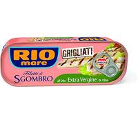Rio Mare Filetti di Sgombro Grigliati all'Olio Extra Vergine di Oliva Filets de maquereau grillés à l'huile d'olive vierge extra 120 g riche en oméga 3
