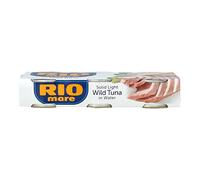 Rio Mare Lot de 3 canettes de thon dans l'eau de 79,4 g - Choix n° 1 en Italie pour le thon - Couleur rose distinctive, qualité supérieure et excellente saveur