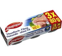 Rio Mare Saupiquet Filets de thon Naturale 80g 3 boîtes