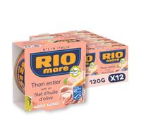 RIO MARE - Thon Entier MSC Huile d'Olive - 12 Conserves (120g)