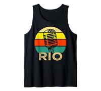 Rio Microphone rétro avec nom des années 80 Débardeur