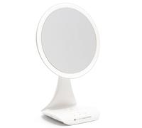 RIO MIROIR CHARGEUR SANS FIL AVEC LUMIERE LED X5 Miroir grossissant / cosmétique 5x miroir grossissant, + socle de recharge sans fil pour téléphone