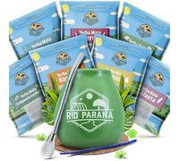 Rio Parana Yerba Maté Kit Découverte 7x50g Calebasse Bombilla