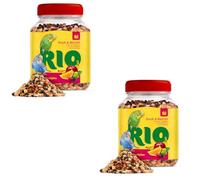 RIO Perruches Mélange de Fruits & Baies | Pack Double | 2 x 180 g | Snack pour Perruches | avec Raisins & Pomme