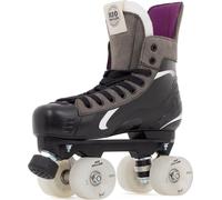Rio Roller Flow Hockey Quad Skates Noir - Patins à roulettes végétaliens au look de hockey sur glace pour le patinage urbain et de loisirs