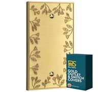 Rio Salto Plaque murale décorative en métal avec motif floral - Plaque de protection pour interrupteur - Plaques murales à fleurs pour prises inutilisées - Appareil de sécurité pour enfants et bébés