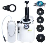 RIODEMBO 3L Kit de Purgeur de Freins Manuel avec Bouteille de Purge de 1L et 5 Adaptateurs de Maître-Cylindre, Pompe à Vide Universelle pour Liquide de Frein pour la Majorité des Véhicules