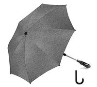 RIOGOO Parasol pour Poussette Universal 50+ UV Protection Solaire pour Bébé et Nourrisson avec Poignée de Parapluie pour Landau et Buggy - Gris