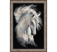 RIOLIS 1451 Personnage Andalou Kit de Point de Croix Compté 30 x 45 cm | Cheval motif, 14 pts noir Zweigart Aida, 23 coton Anchor couleurs, niveau intermédiaire, grille et aiguille incluses