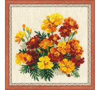 RIOLIS 1556 Mari Golds Cross Stitch Kit, Coton, Multi Color, 20 x 0, 1 cm