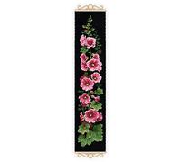 RIOLIS 1612 Mauve Kit de Point de Croix Compté 19.1 x 90.2 cm | Floral motif, 14 pts noir Zweigart Aida, intermédiaire à avancé, grille et aiguille incluses, kit de broderie - idée cadeau