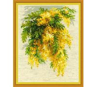 RIOLIS 1615 Mimosa Cross Stitch Kit, Coton, Multi Color, 18 x 24 x 0, 1 cm