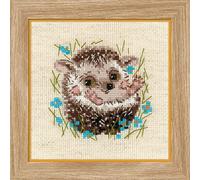 Riolis 1753 Kit de broderie au point de croix en coton Motif petit hibou Multicolore 1313 cm