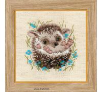 Riolis 1753 Kit de broderie au point de croix en coton Motif petit hibou Multicolore 1313 cm