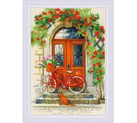 RIOLIS 1831 Kit de broderie au point de croix Motif porte italienne 21 x 113 cm 14 fils Multicolore