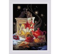 Riolis Kit de point de croix compté Winter Tea Time 7" x 9,5" 14 count