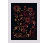 Riolis – Kit broderie Blackwork Cats Summertime 2174 21,4×39,9 cm pour adultes
