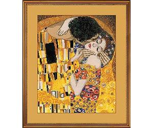 RIOLIS Counted Cross Stitch Kit 11.75"X13.75"-The Kiss/G.Klimt's Painting (14 Count)