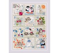 RIOLIS Counted Cross Stitch Kit 11.75"X15.75"-Forest Calendar (14 Count)