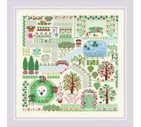 RIOLIS Counted Cross Stitch Kit 13.75"X13.75"-My Garden (18 Count)