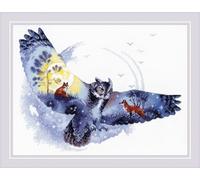 RIOLIS Counted Cross Stitch Kit 15.75"X11.75"-In The Night Forest (14 Count) -R1954