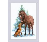 RIOLIS Counted Cross Stitch Kit 8.25"X11.75"-Hey Buddy! (18 Count)