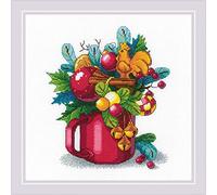 RIOLIS Counted Cross Stitch Kit 9.75"X9.75"-New Year's Aroma (14 Count) -R1985