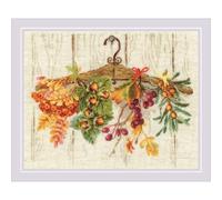 Riolis Counted Cross Stitch Kit de point de croix 38 x 24 cm - Cadeaux d'automne (14 points)