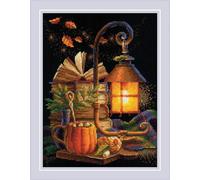 Riolis - Kit de broderie au point de croix - Motif automne confortable - 18 x 24 cm