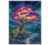Riolis kit de broderie au point de croix "Univers mystérieux", motif à compter, 30x40cm
