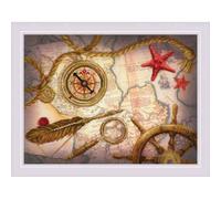 Riolis Kit de point de croix "chasse au trésor", motif à compter, 40x30cm