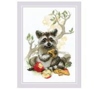 Riolis Kit point de croix avec motif chat de friandises moelleux, 21 x 30 cm