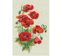 Riolis Kit de broderie au point de croix Motif Coquelicots Multicolore