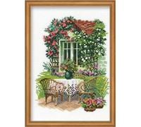 RIOLIS Kit Point de Croix compté Motif Matinée dans Le Pays au Point de Croix Multicolore