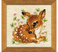 Riolis Kreuzstichpackung Kleines Reh, Zählmuster Kit de Point de Croix, Coton, Multicolore, 1313cm